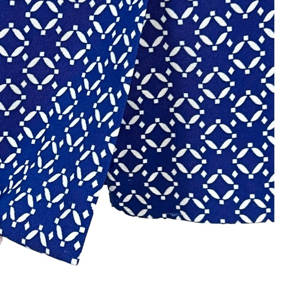 Mario Serrani Sheath Dress Size 2 Blue Geometric Sleeveless Modern Chic Coastal - Picture 6 of 9